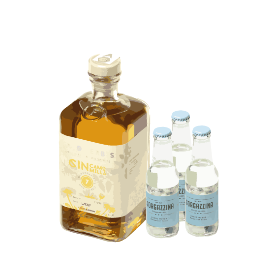 GIN7 Camomilla + GORGAZZINA Botanical Tonic Water (1 pz + 6pz)